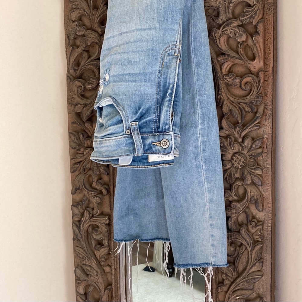 Eunina super high rise mom jean straight ankle